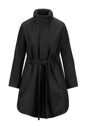 BRGN Bris Poncho Coats 097 Black Tweed