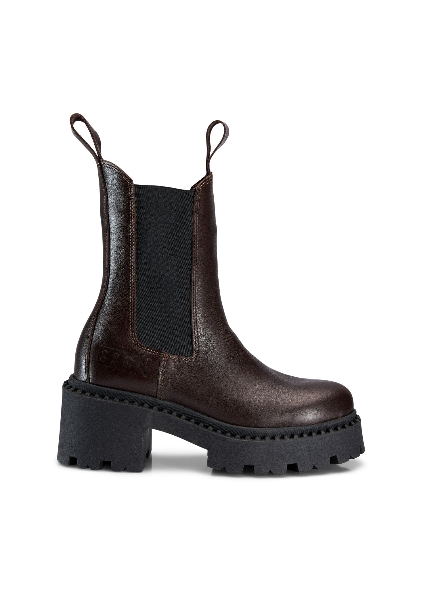 BRGN Heel Chelsea Boot Shoes 185 Brown