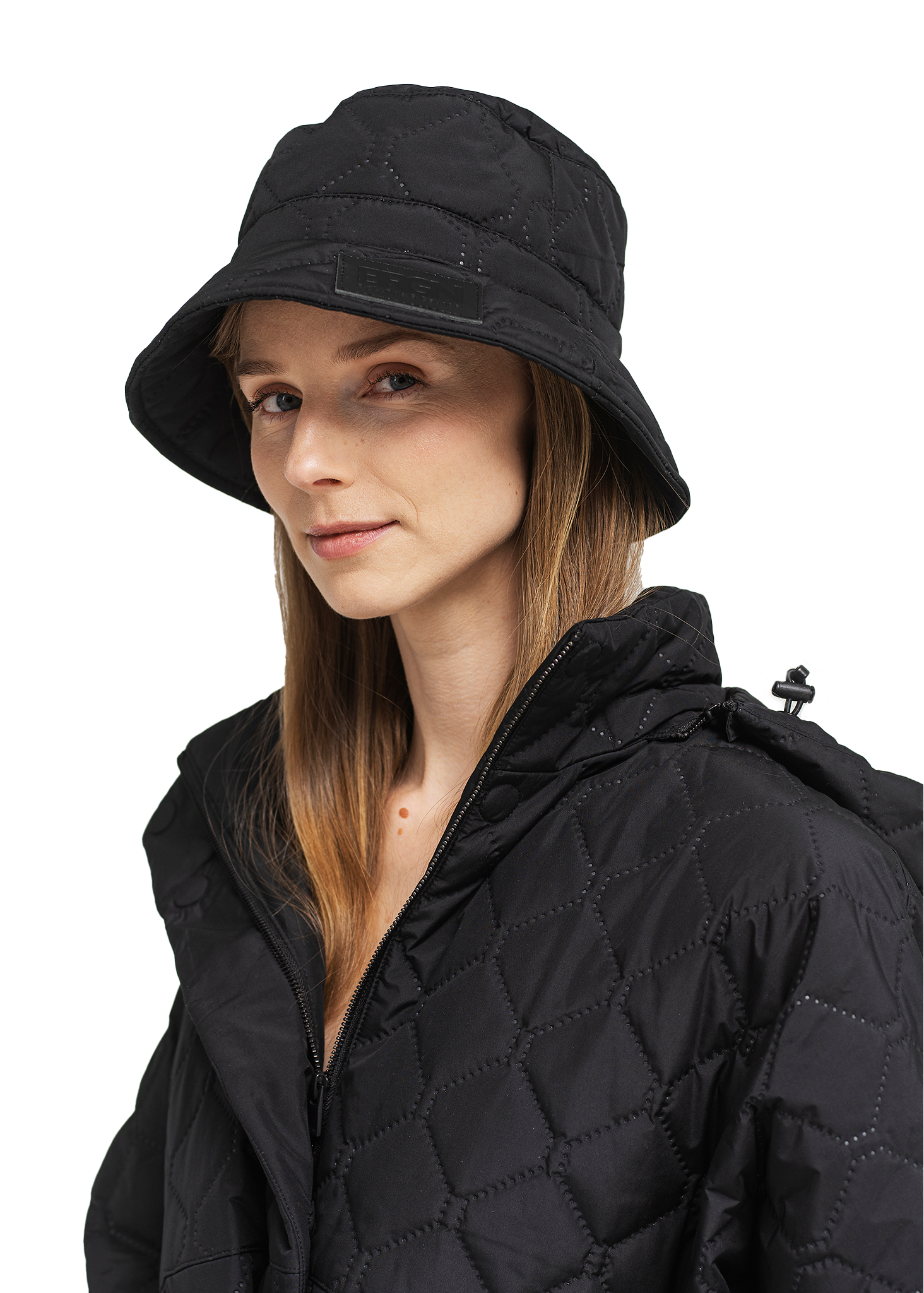 BRGN Quilted Bucket Hat Accessories 095 New Black