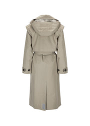 BRGN Regndråpe Trench Coat Coats 139 Taupe Pinstripe