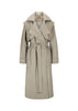 BRGN Regndråpe Trench Coat Coats 139 Taupe Pinstripe