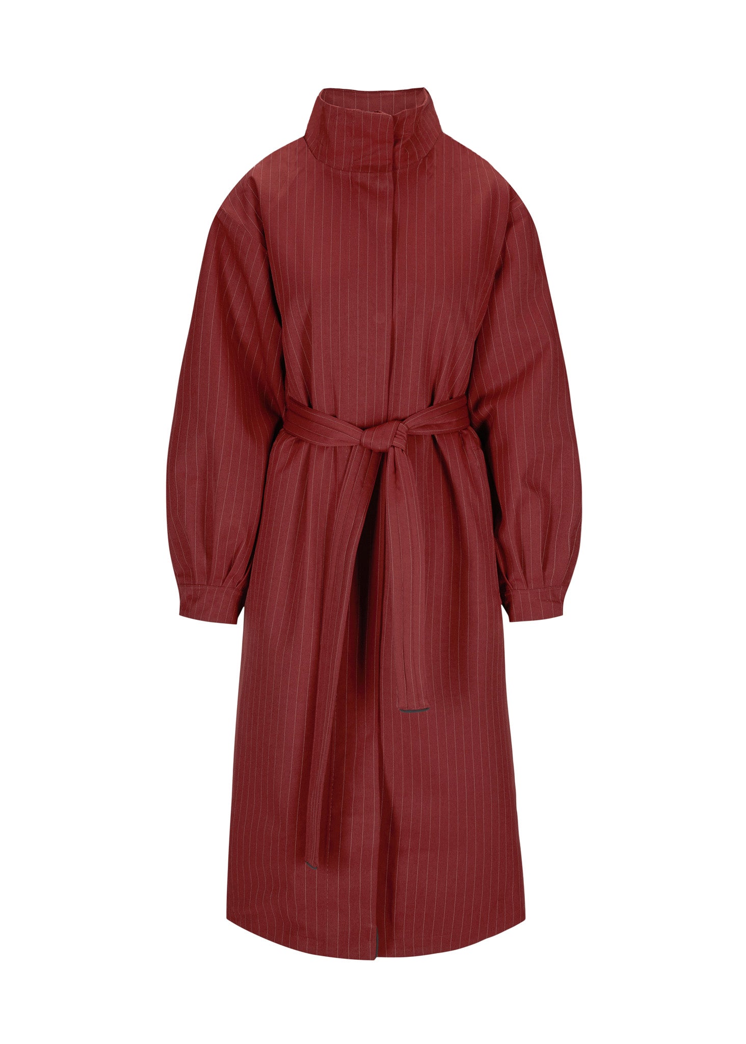 BRGN Rossby Maxi Coat Coats 471 Russet Pinstripe